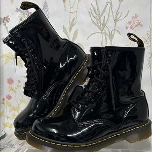 Dr. Martens Shiny Black Combat Boots